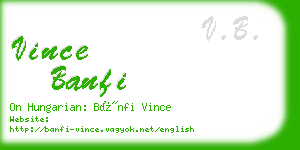 vince banfi business card